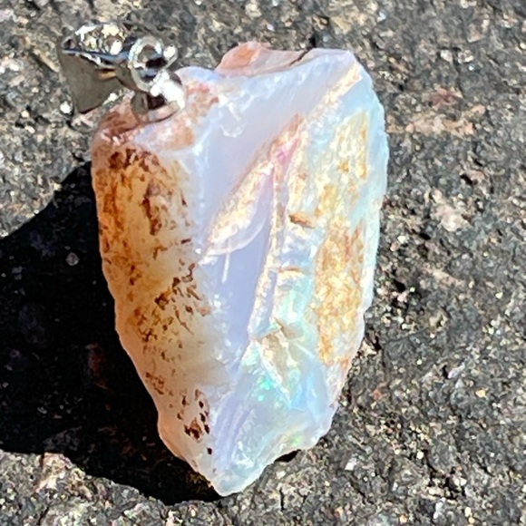 Natural Raw Opal Pendant Original Mine Opal Pendant Crystal Gemstone - Picture 2 of 8